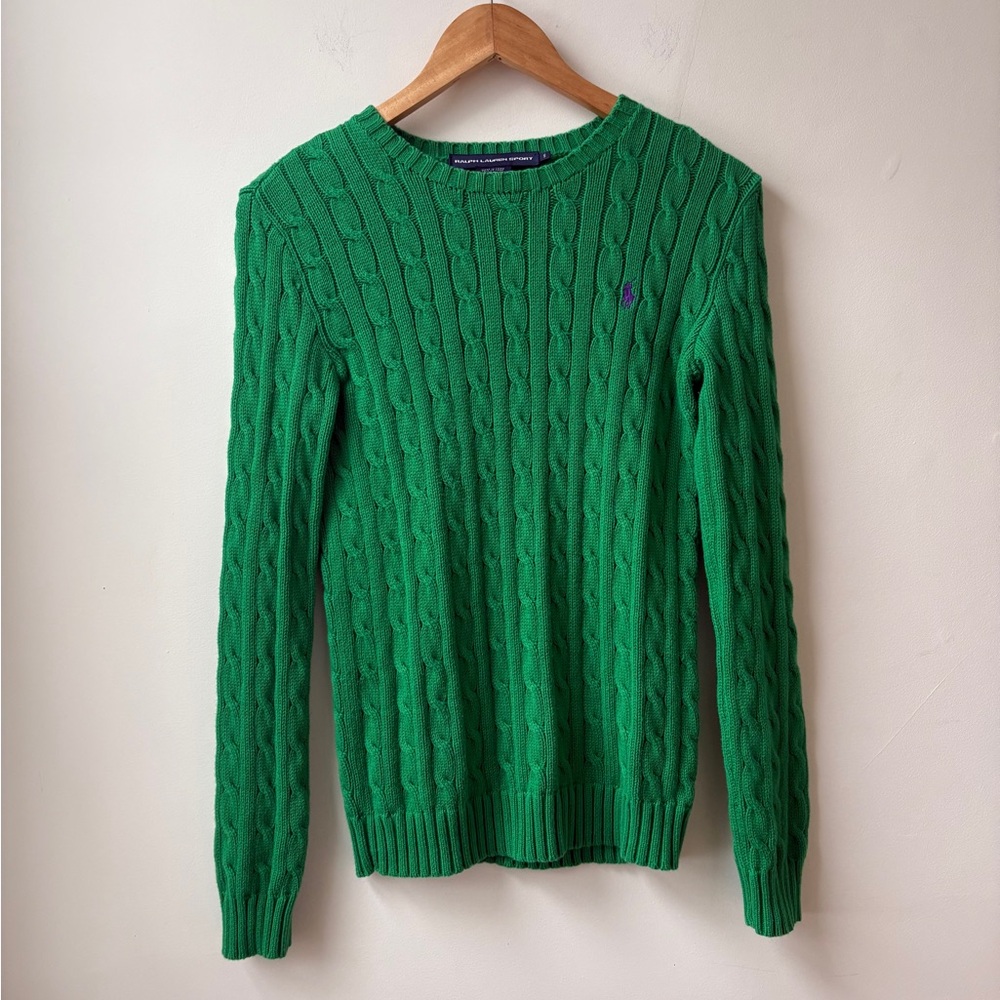 Vintage Ralph Lauren Cable-Knit Crewneck Sweater - Picture 5 of 13
